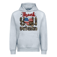 Heather Grey thank you veteran Urban Hoodie - MaliasSmallBusiness
