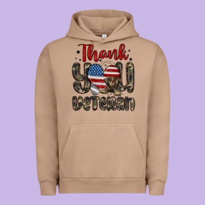 Thank You Veteran Urban Hoodie Designed By Maliassmallbusiness