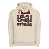 Pigment French Oak thank you veteran Urban Hoodie - MaliasSmallBusiness