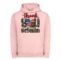 Pigment Salmon thank you veteran Urban Hoodie - MaliasSmallBusiness