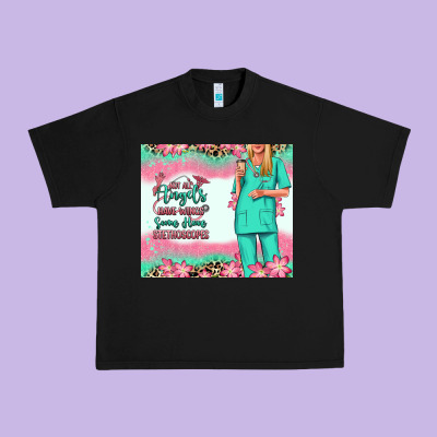 Not All Angels Have Wings Blonde Nurse Urban Heavy Tee Designed By Ranaportraitstore