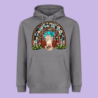 Hereford Rainbow Heavyweight Hoodie Designed By Jahusdesignshop