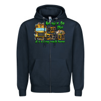 Navy Be Nice To The Bus Driver It's A Long Walk Home Zipper Hoodie - CowhideDigitalArt