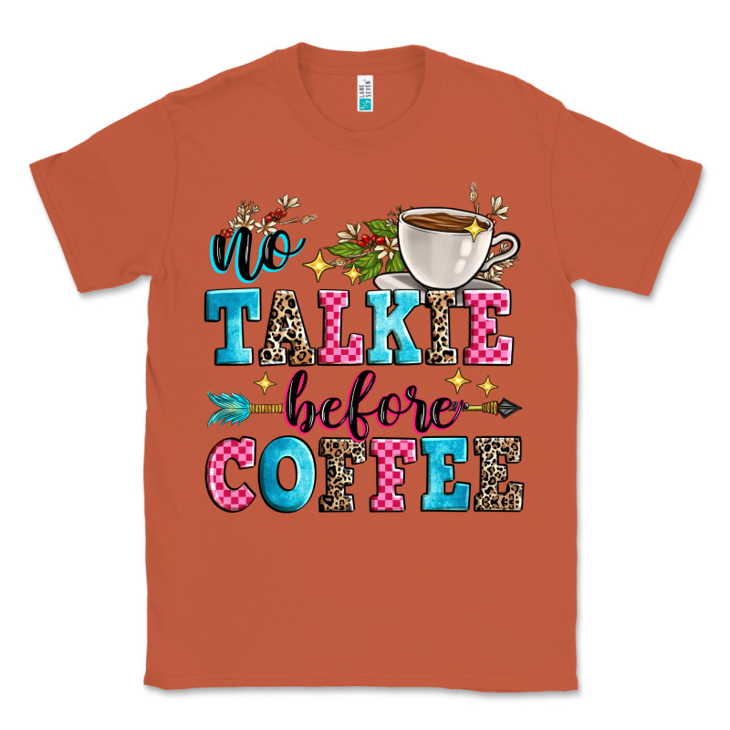No Talkie Before Coffee Classic Tee by Zillion Design Studio | Teevron