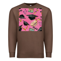Chestnut pink glitter graduation seamless pattern Premium Sweatshirt - BundleAndBundleShop