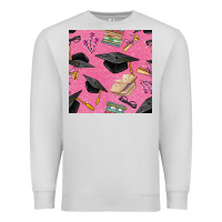 Dove Grey pink glitter graduation seamless pattern Premium Sweatshirt - BundleAndBundleShop