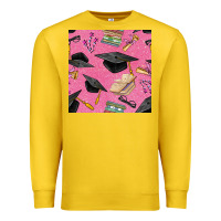 Lemon pink glitter graduation seamless pattern Premium Sweatshirt - BundleAndBundleShop