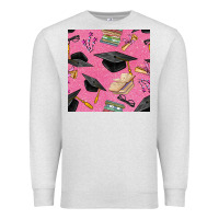 Oatmeal Heather pink glitter graduation seamless pattern Premium Sweatshirt - BundleAndBundleShop