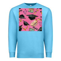 Ocean Blue pink glitter graduation seamless pattern Premium Sweatshirt - BundleAndBundleShop