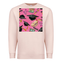 Pale Pink pink glitter graduation seamless pattern Premium Sweatshirt - BundleAndBundleShop