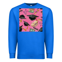 True Royal pink glitter graduation seamless pattern Premium Sweatshirt - BundleAndBundleShop