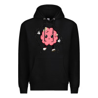 Black brain Premium Hoodie - MaliasSmallBusiness