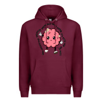 Burgundy brain Premium Hoodie - MaliasSmallBusiness