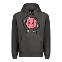 Charcoal Heather brain Premium Hoodie - MaliasSmallBusiness