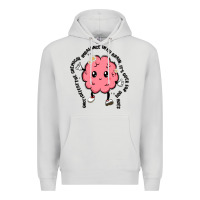 Dove Grey brain Premium Hoodie - MaliasSmallBusiness