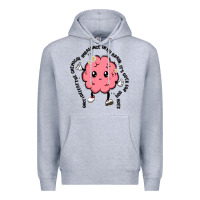 Heather Grey brain Premium Hoodie - MaliasSmallBusiness