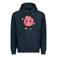 Navy brain Premium Hoodie - MaliasSmallBusiness