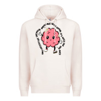 Pale Pink brain Premium Hoodie - MaliasSmallBusiness