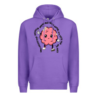 Purple brain Premium Hoodie - MaliasSmallBusiness