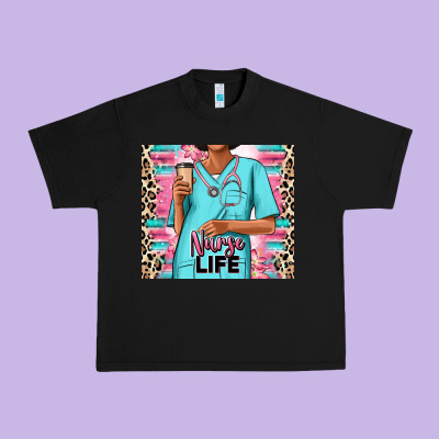 Nurse Life Afro Woman Urban Heavy Tee Designed By Ranaportraitstore