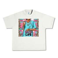 Pistachio nurse life afro woman Urban Heavy Tee - RanaPortraitStore