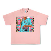 Salmon nurse life afro woman Urban Heavy Tee - RanaPortraitStore