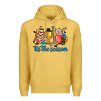 Antique Gold tis the season hockey and Christmas Premium Hoodie - AdoDesignShop