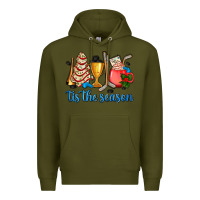 Army Green tis the season hockey and Christmas Premium Hoodie - AdoDesignShop
