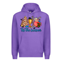 Purple tis the season hockey and Christmas Premium Hoodie - AdoDesignShop