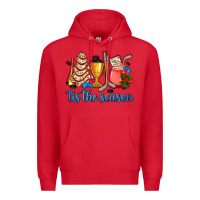 Red tis the season hockey and Christmas Premium Hoodie - AdoDesignShop