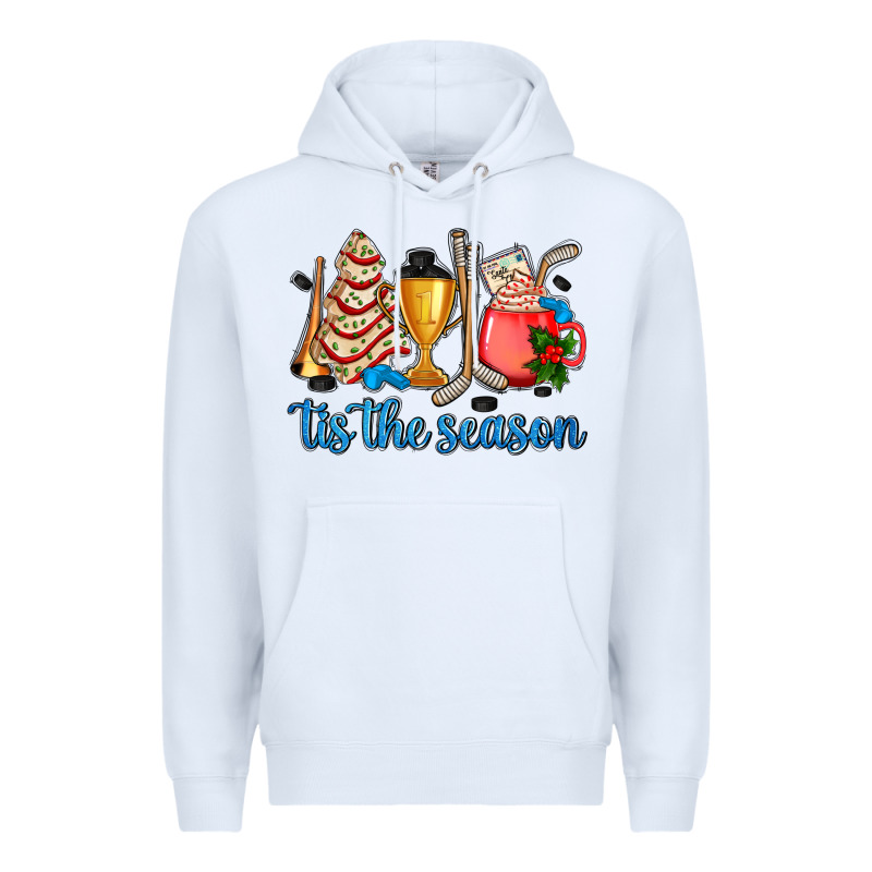 Tis The Season Hockey And Christmas Premium Hoodie by AdoDesignShop | Teevron