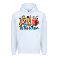 White tis the season hockey and Christmas Premium Hoodie - AdoDesignShop