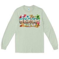 Matcha the beach is my happy place Long Sleeve Tee - texasbilliewilder