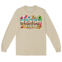 Mushroom the beach is my happy place Long Sleeve Tee - texasbilliewilder