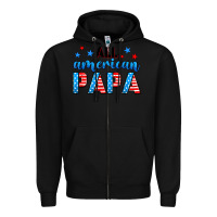 Black All American papa Zipper Hoodie - Neo Western