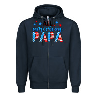 Navy All American papa Zipper Hoodie - Neo Western