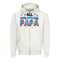 Oatmeal Heather All American papa Zipper Hoodie - Neo Western