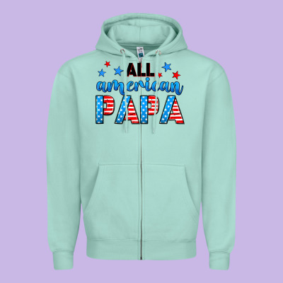 All American Papa Zipper Hoodie Designed By Neo Western