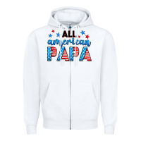 White All American papa Zipper Hoodie - Neo Western