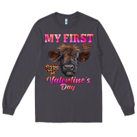 Smoke my first valentine's day highland calf Long Sleeve Tee - RanaPortraitStore