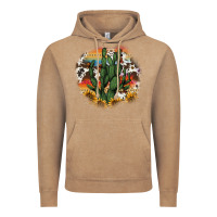 Vintage Coffee cowhide aztec sunflowers cactus Vintage Hoodie - AdoDesignShop