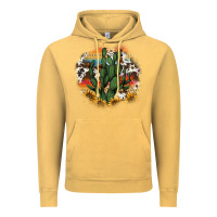 Vintage Mustard cowhide aztec sunflowers cactus Vintage Hoodie - AdoDesignShop