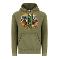 Vintage Olive cowhide aztec sunflowers cactus Vintage Hoodie - AdoDesignShop