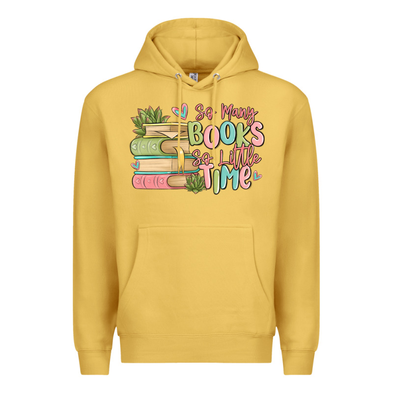 So Many Books So Little Time Premium Hoodie by MaliasSmallBusiness | Teevron