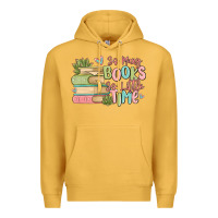 Mustard so many books so little time Premium Hoodie - MaliasSmallBusiness