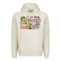 Oatmeal Heather so many books so little time Premium Hoodie - MaliasSmallBusiness