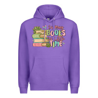 Purple so many books so little time Premium Hoodie - MaliasSmallBusiness
