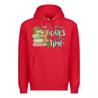 Red so many books so little time Premium Hoodie - MaliasSmallBusiness