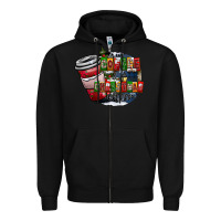 Black coffe Zipper Hoodie - CowhideDigitalArt