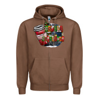 Chestnut coffe Zipper Hoodie - CowhideDigitalArt